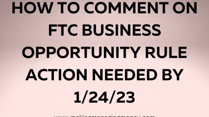 FTC BUSINESS OPPORTUNITY RULE