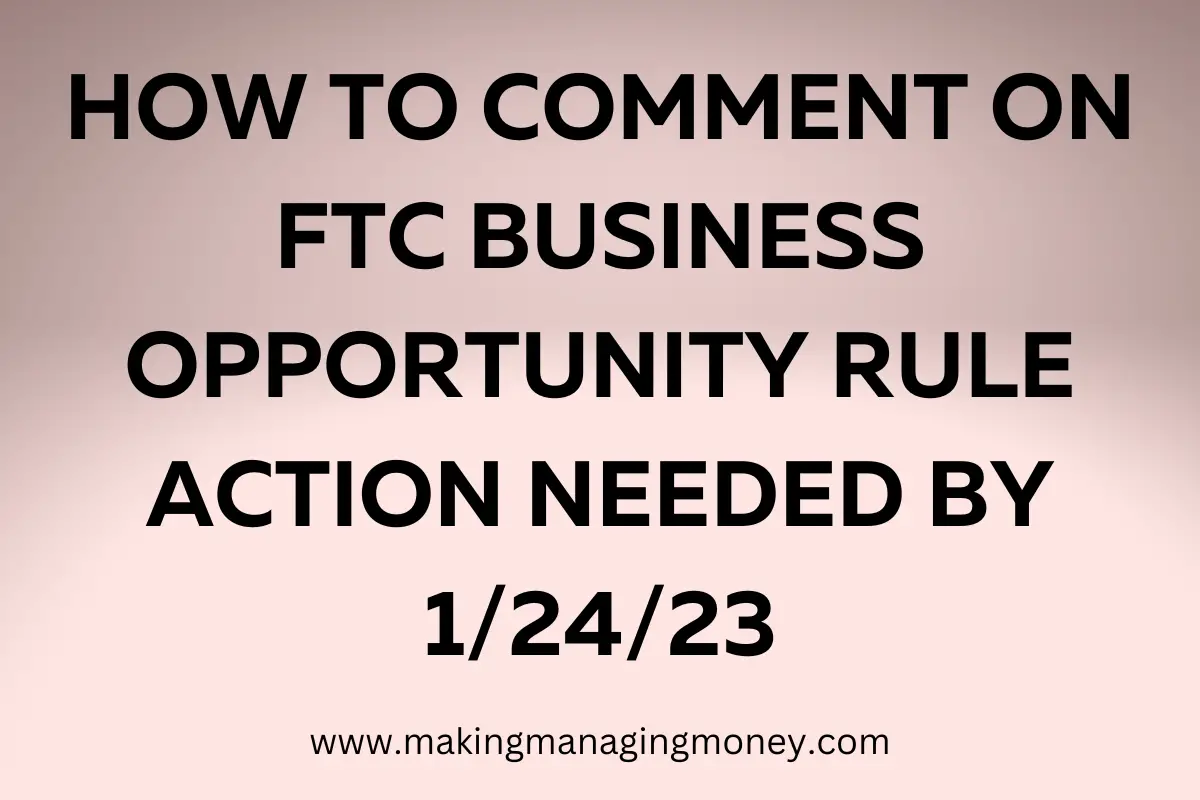 Anti-MLM – Comment on the FTC Business Opportunity Rule!